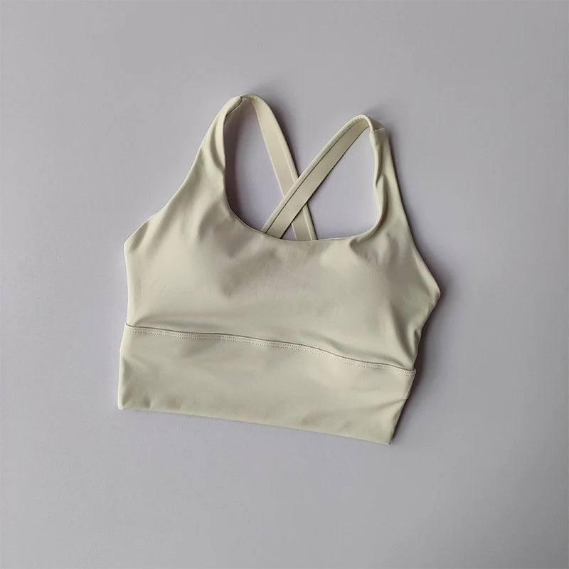 Sujetador deportivo con almohadilla fija de alta intensidad, a prueba de golpes, para correr, gimnasio, push-up, yoga, fitness, lencería, ropa interior profesional para mujer