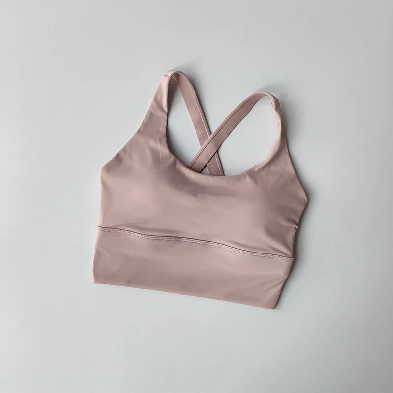 Sujetador deportivo con almohadilla fija de alta intensidad, a prueba de golpes, para correr, gimnasio, push-up, yoga, fitness, lencería, ropa interior profesional para mujer