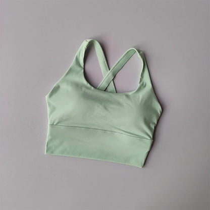 Sujetador deportivo con almohadilla fija de alta intensidad, a prueba de golpes, para correr, gimnasio, push-up, yoga, fitness, lencería, ropa interior profesional para mujer