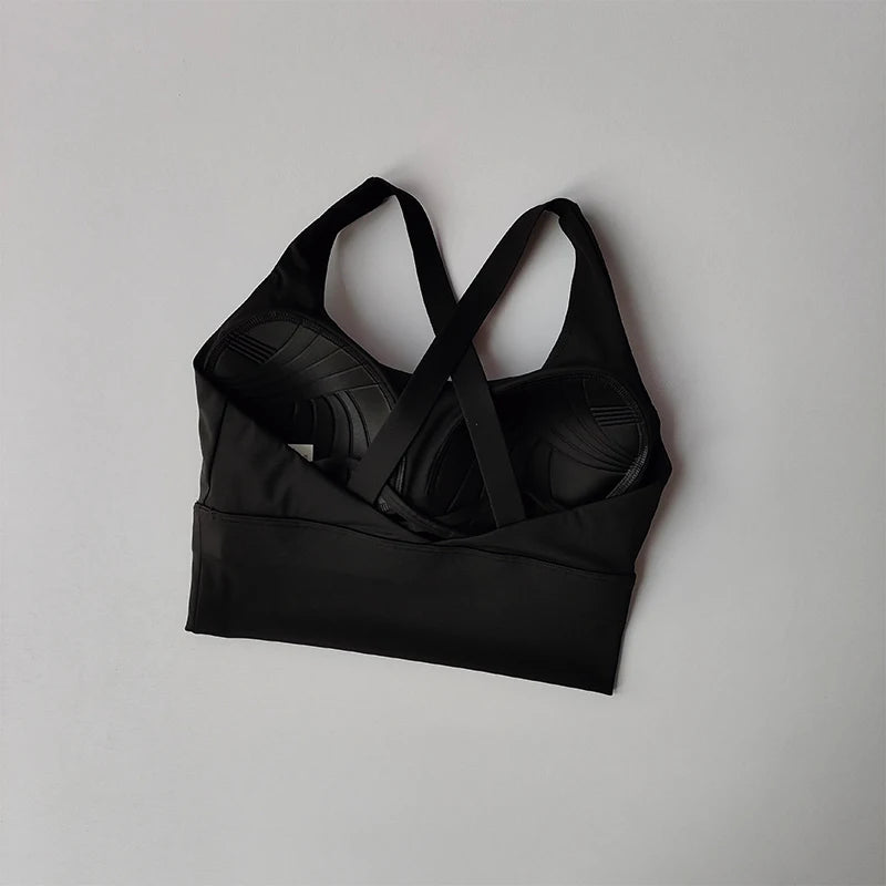 Sujetador deportivo con almohadilla fija de alta intensidad, a prueba de golpes, para correr, gimnasio, push-up, yoga, fitness, lencería, ropa interior profesional para mujer