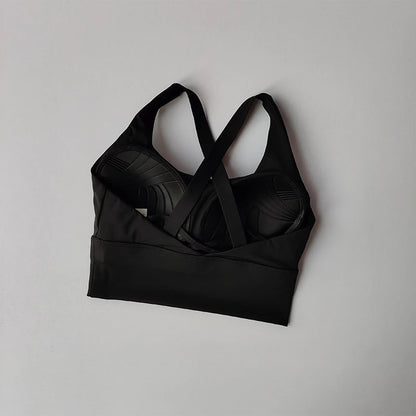 Sujetador deportivo con almohadilla fija de alta intensidad, a prueba de golpes, para correr, gimnasio, push-up, yoga, fitness, lencería, ropa interior profesional para mujer