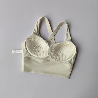 Sujetador deportivo con almohadilla fija de alta intensidad, a prueba de golpes, para correr, gimnasio, push-up, yoga, fitness, lencería, ropa interior profesional para mujer