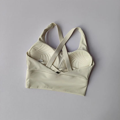 Sujetador deportivo con almohadilla fija de alta intensidad, a prueba de golpes, para correr, gimnasio, push-up, yoga, fitness, lencería, ropa interior profesional para mujer