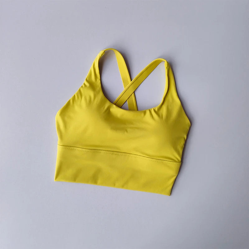 Sujetador deportivo con almohadilla fija de alta intensidad, a prueba de golpes, para correr, gimnasio, push-up, yoga, fitness, lencería, ropa interior profesional para mujer