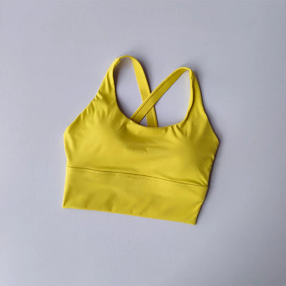 Sujetador deportivo con almohadilla fija de alta intensidad, a prueba de golpes, para correr, gimnasio, push-up, yoga, fitness, lencería, ropa interior profesional para mujer